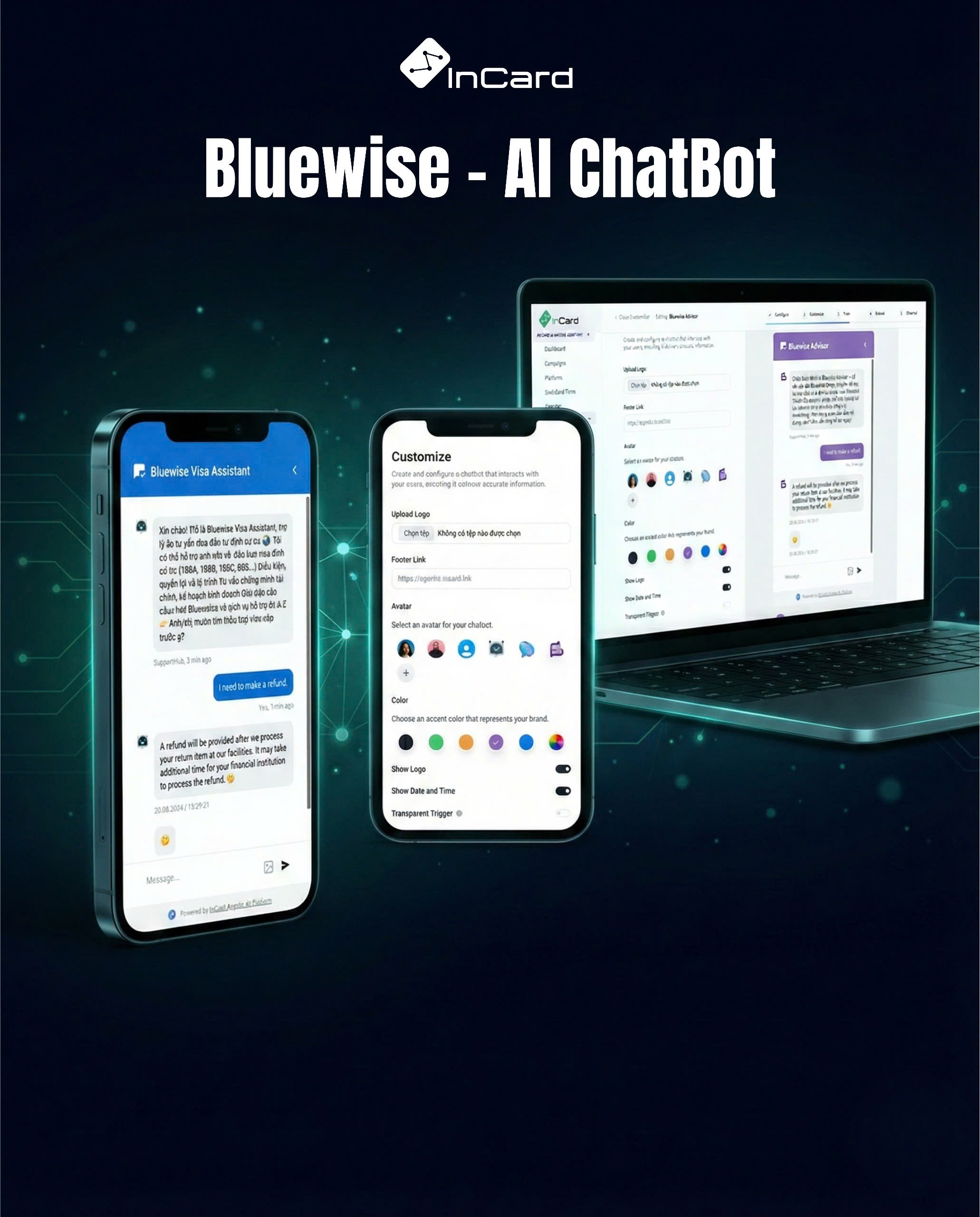 Ảnh minh hoạ câu chuyện Bluewise Group x InCard AI Chatbot